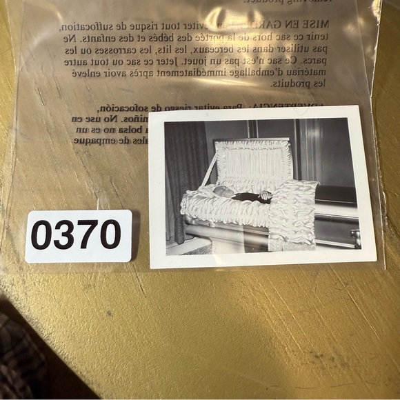 Vintage Post Mortem Photograph Photo Picture Coffin Funeral - Picture 5 of 5